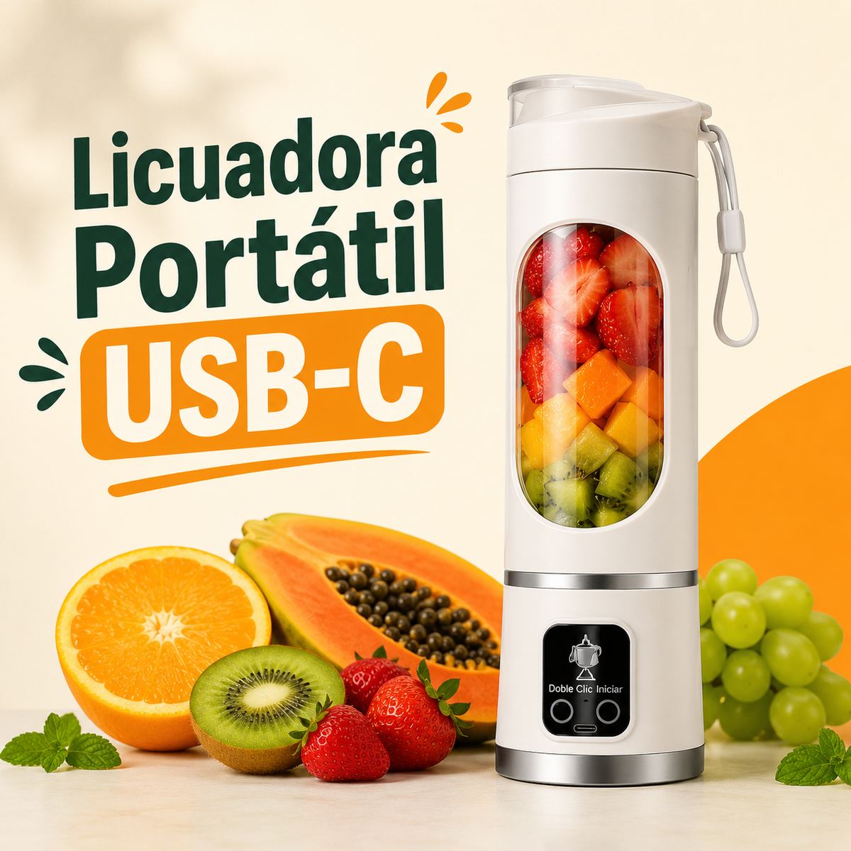 Licuadora Portátil Usb-C — Tu Bebida Fresca Donde Quieras