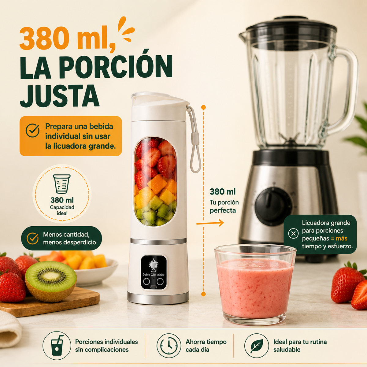Licuadora Portátil Usb-C — Tu Bebida Fresca Donde Quieras